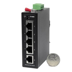 AN-SX5P4 - промышленный 5-портовый коммутатор с PoE до 120Вт, арт. 7000631 фото
